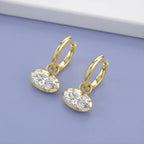 2.10 CTW Elongated Oval Cut Lab Grown Diamond Hoop Earrings
