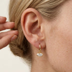 2.10 CTW Elongated Oval Cut Lab Grown Diamond Hoop Earrings