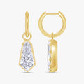 4.80 Carat Shield Shape Lab Grown Diamond Drop Hoop Earrings