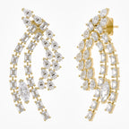 3.29 TCW Signature Mixed Cut Lab Grown Diamond Earrings