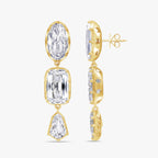 25.31 CTW Multishape Lab Grown Diamond Dangle Drop Earrings
