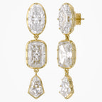 25.30 TCW Multishape Lab Grown Diamond Dangle Drop Earrings