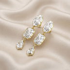 25.30 TCW Multishape Lab Grown Diamond Dangle Drop Earrings