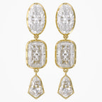 25.30 TCW Multishape Lab Grown Diamond Dangle Drop Earrings