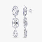 25.31 CTW Multishape Lab Grown Diamond Dangle Drop Earrings