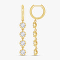 2.00 CTW Round Cut Lab Grown Diamond Liner Drop Earrings