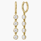 2.00 CTW Round Cut Lab Grown Diamond Liner Drop Earrings
