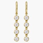 2.00 CTW Round Cut Lab Grown Diamond Liner Drop Earrings