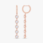 2.69 CTW Round Cut Lab Grown Diamond Liner Drop Earring