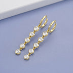 2.69 CTW Round Cut Lab Grown Diamond Liner Drop Earring