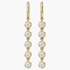 2.69 CTW Round Cut Lab Grown Diamond Liner Drop Earring