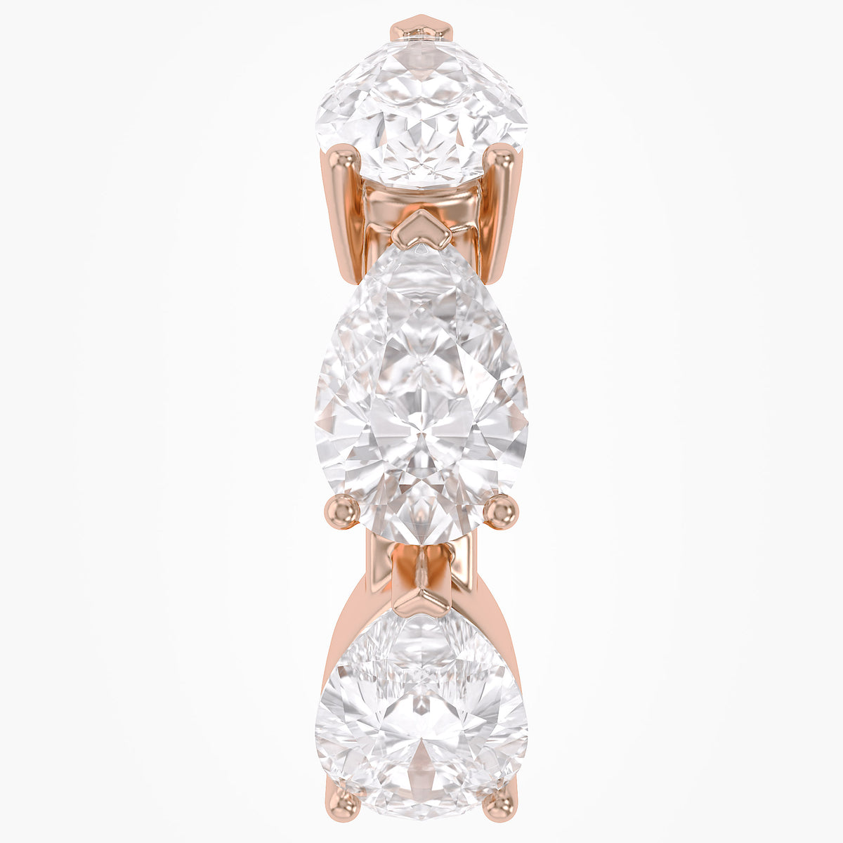1.20 CTW Lab Grown Diamond Pear Single Cuff Earring