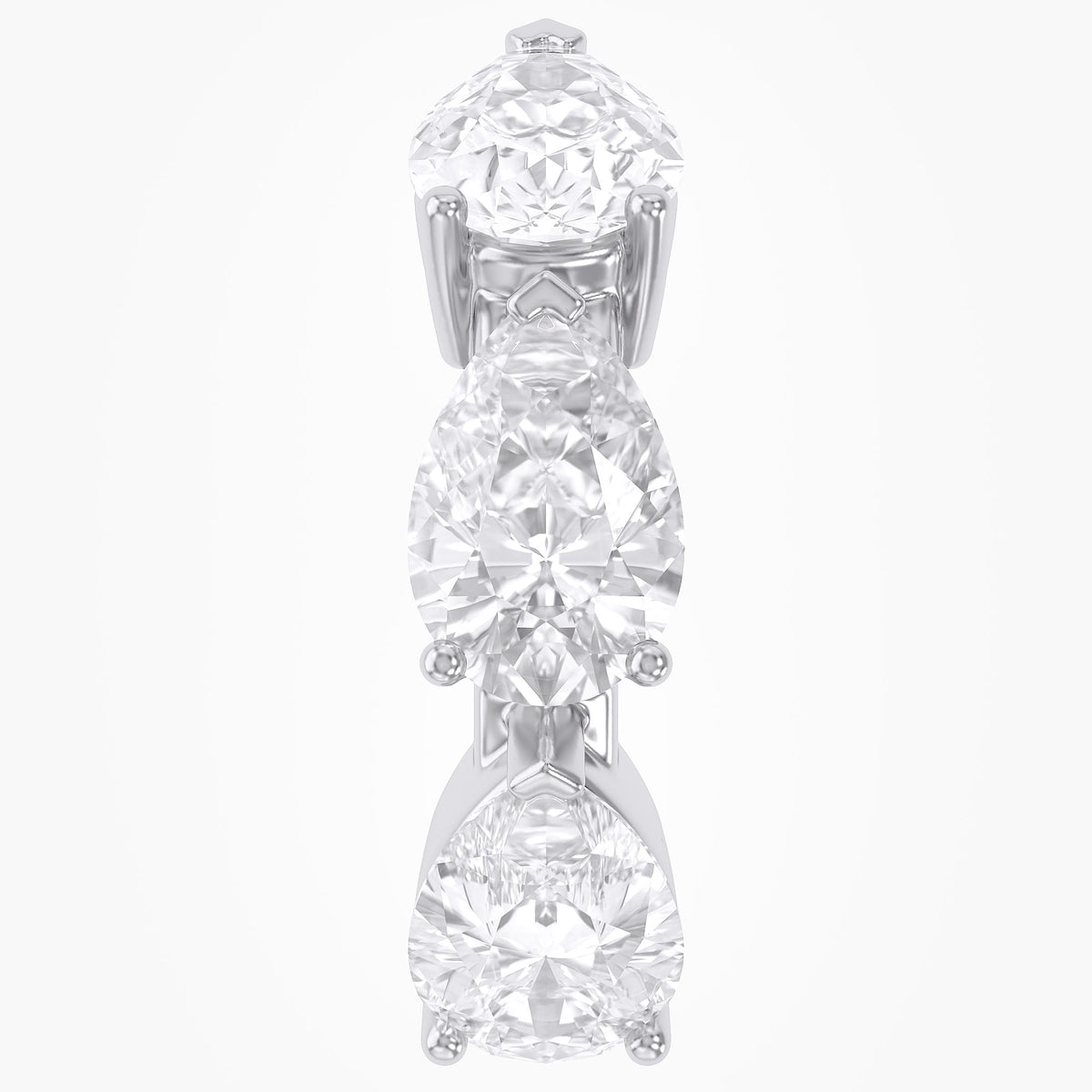 1.20 CTW Lab Grown Diamond Pear Single Cuff Earring