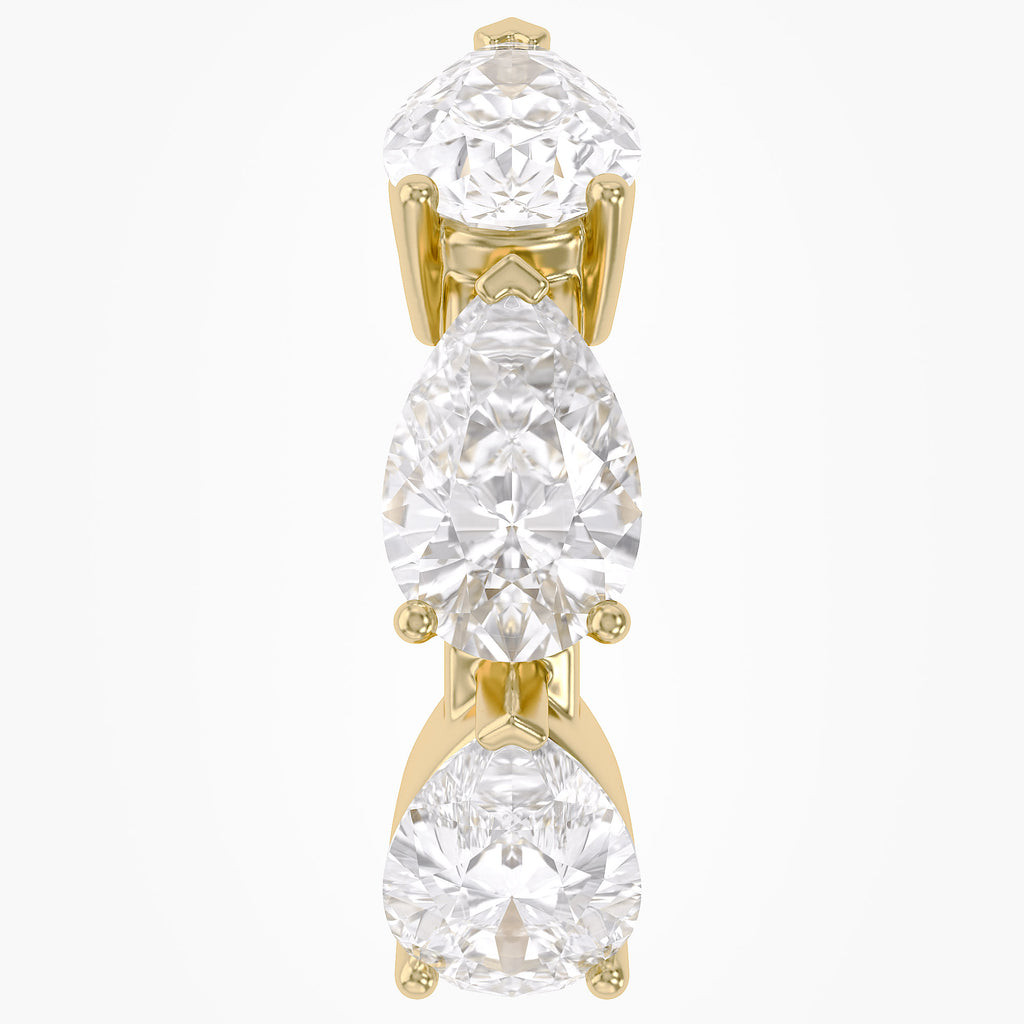 1.20 CTW Lab Grown Diamond Pear Single Cuff Earring