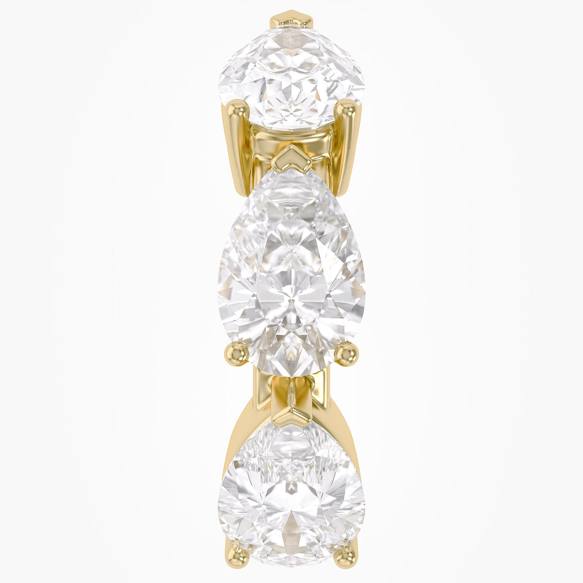 1.20 CTW Lab Grown Diamond Pear Single Cuff Earring