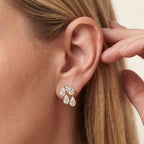 9.70 CTW Pear Shape Lab Grown Diamond Petal Drop Earrings