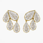 9.70 CTW Pear Shape Lab Grown Diamond Petal Drop Earrings