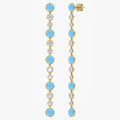 7.24 CTW Round Turquoise Lab Grown Diamond Linear Earring