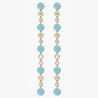 7.24 CTW Round Turquoise Lab Grown Diamond Linear Earring
