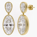 26.31 CTW Oval & Pear shape Lab Grown Diamond Drop Earring
