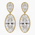26.31 CTW Oval & Pear shape Lab Grown Diamond Drop Earring