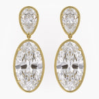 26.31 CTW Oval & Pear shape Lab Grown Diamond Drop Earring