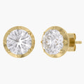 Lab Grown Georgian Style Stud Earrings