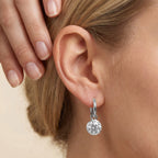 Lab Grown Georgian Style Dangle Earrings