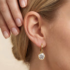 Lab Grown Georgian Style Dangle Earrings