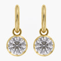 Lab Grown Georgian Style Dangle Earrings
