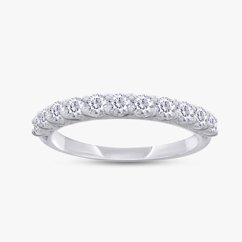 0.50 Carat Round Cut Lab Grown Diamond Half Eternity Engagement Ring
