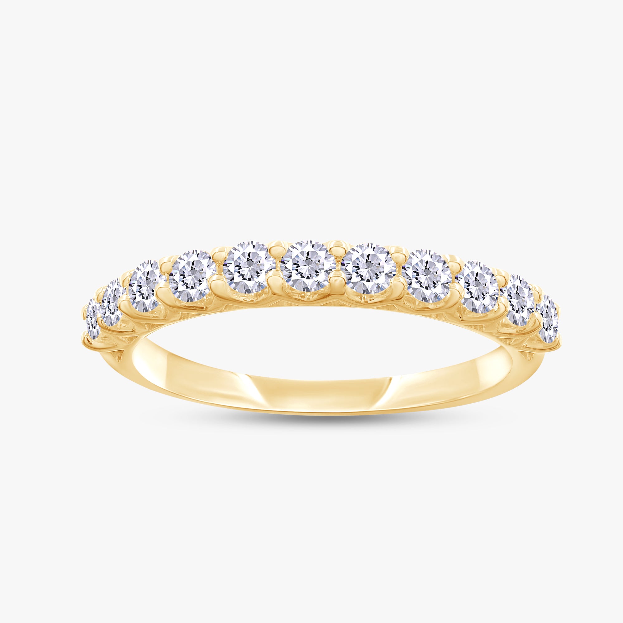 0.50 Carat Round Cut Lab Grown Diamond Half Eternity Engagement Ring