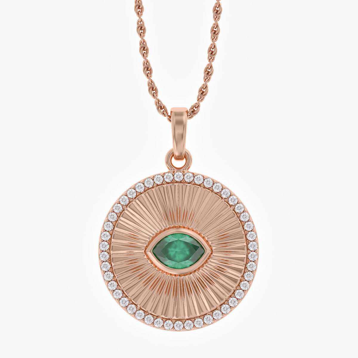0.55 Carat Lab Grown Gemstone Pendant Necklace Jewelry