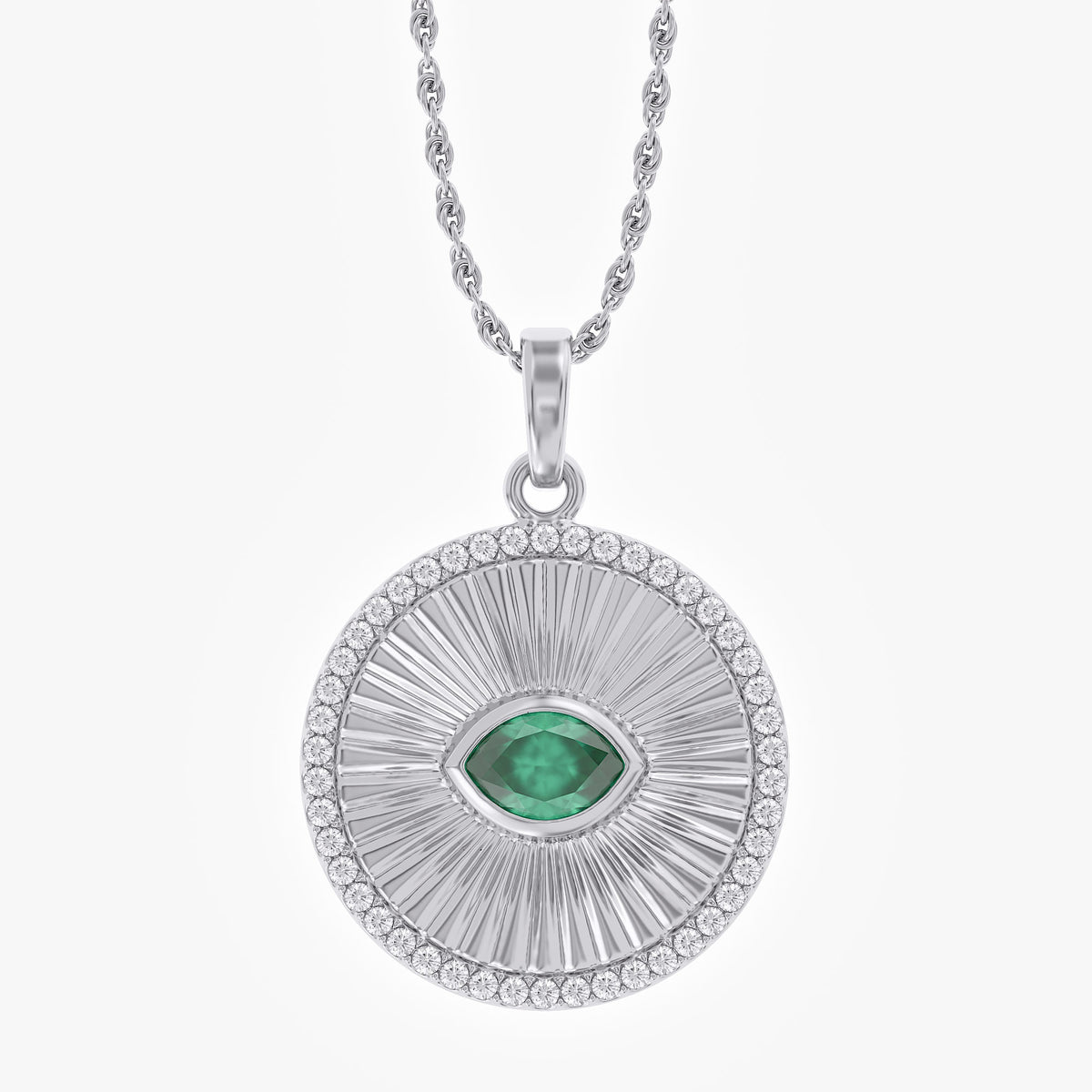 0.55 Carat Lab Grown Gemstone Pendant Necklace Jewelry