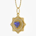 2.20 Carat Lab Grown Gemstone and Diamond Pendant Necklace Jewelry