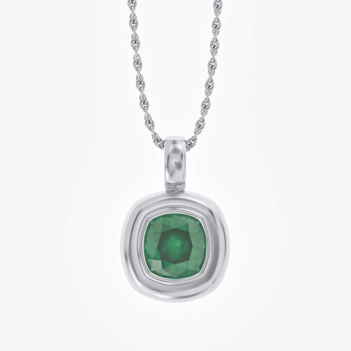 1.35 Carat Lab Grown Gemstone Solitaire Pendant Necklace