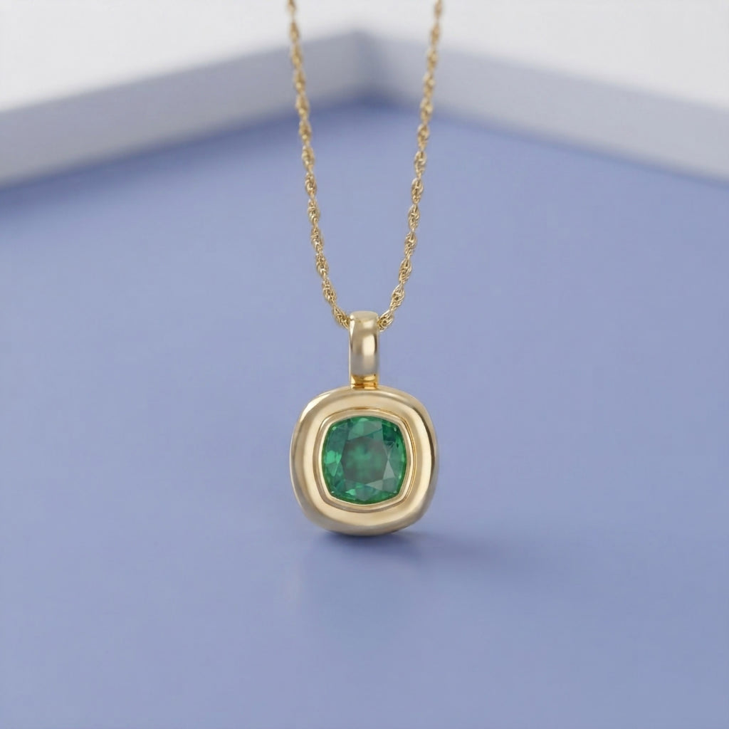 1.35 Carat Lab Grown Gemstone Solitaire Pendant Necklace