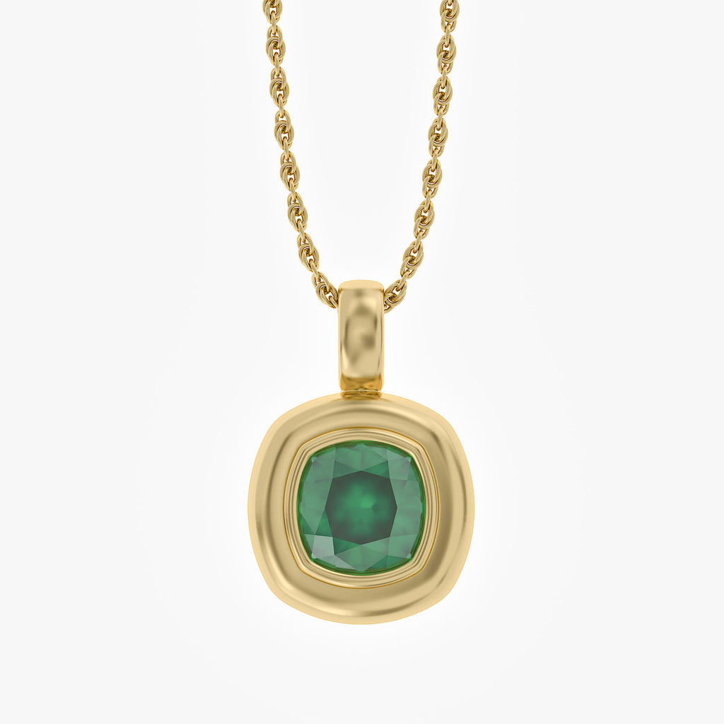 1.35 Carat Lab Grown Gemstone Solitaire Pendant Necklace