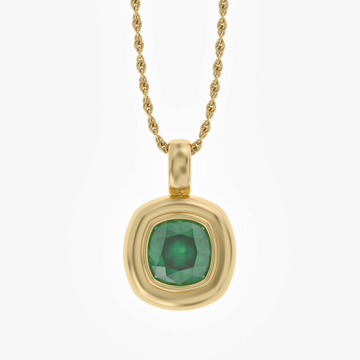 1.35 Carat Lab Grown Gemstone Solitaire Pendant Necklace