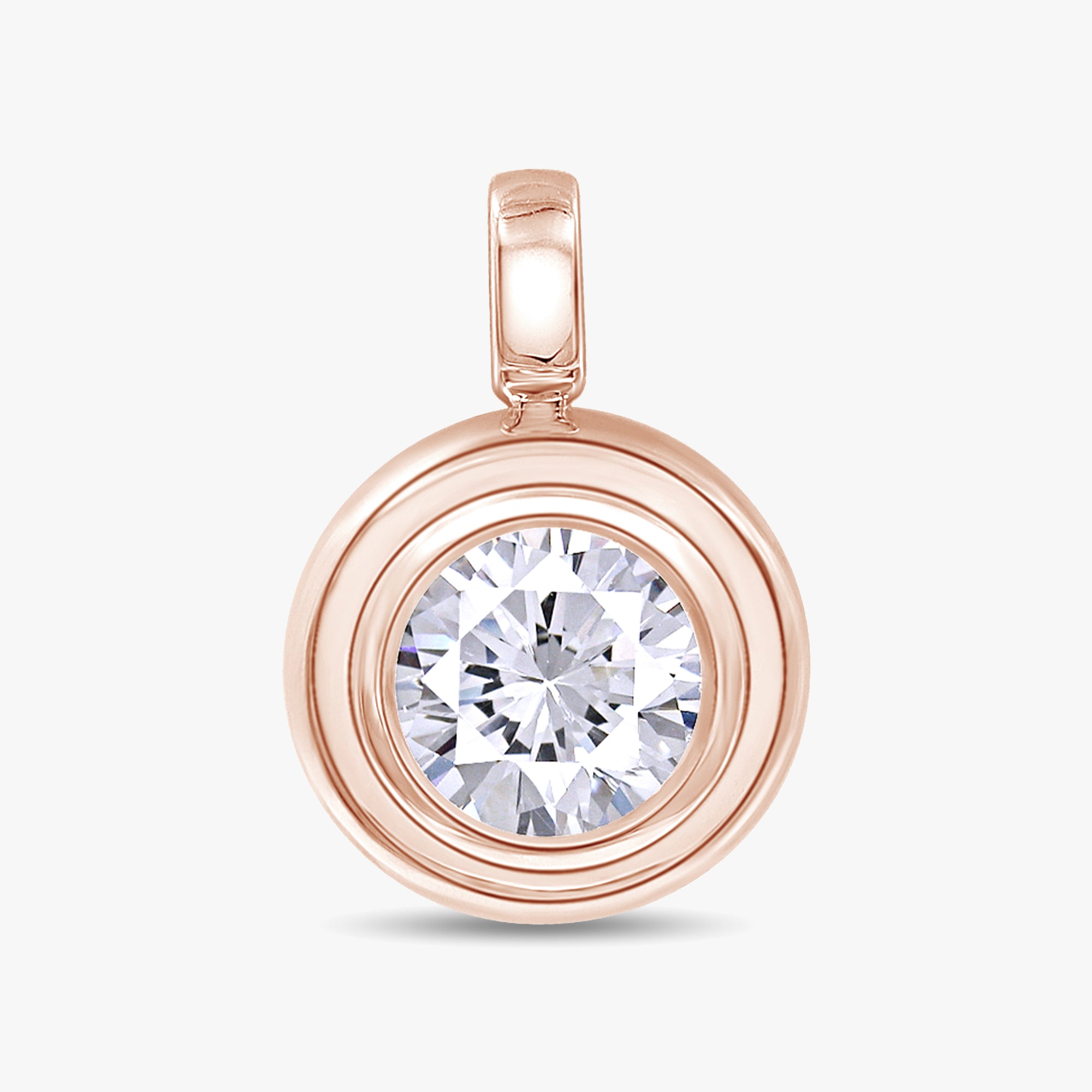 2.00 Carat Round Cut Lab Grown Diamond Solitaire Pendant