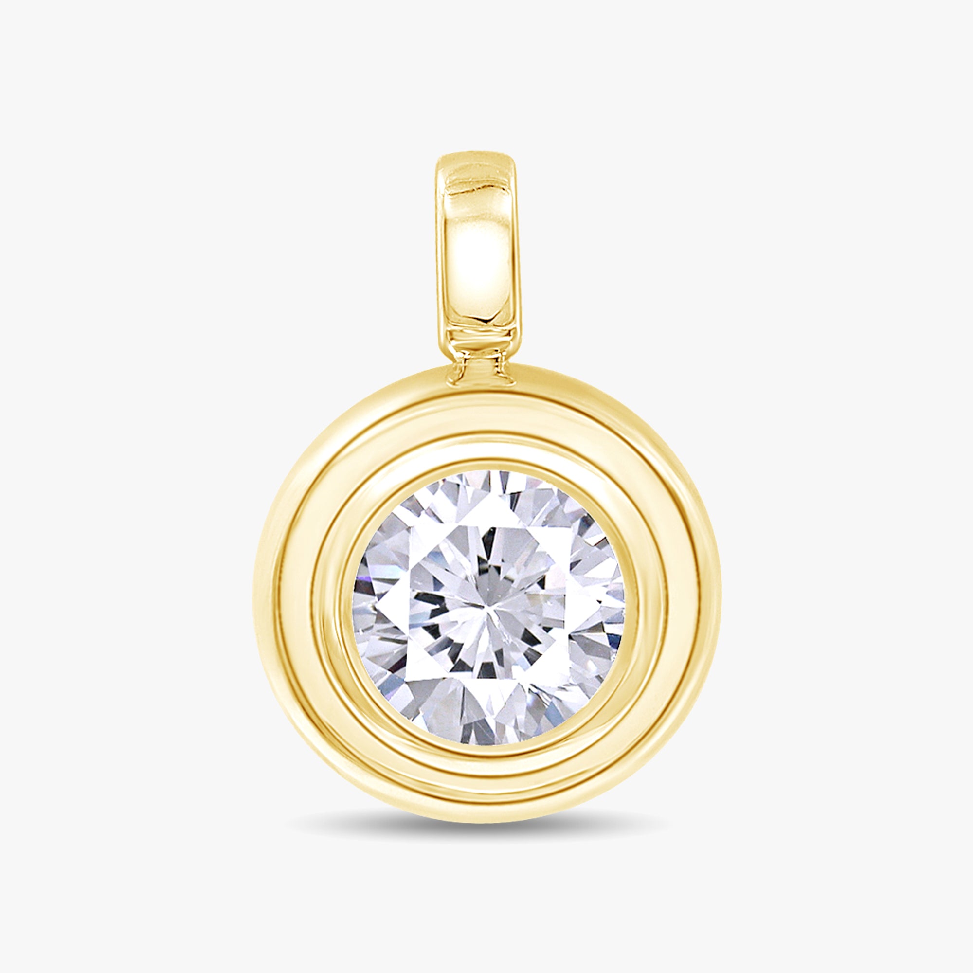2.00 Carat Round Cut Lab Grown Diamond Solitaire Pendant
