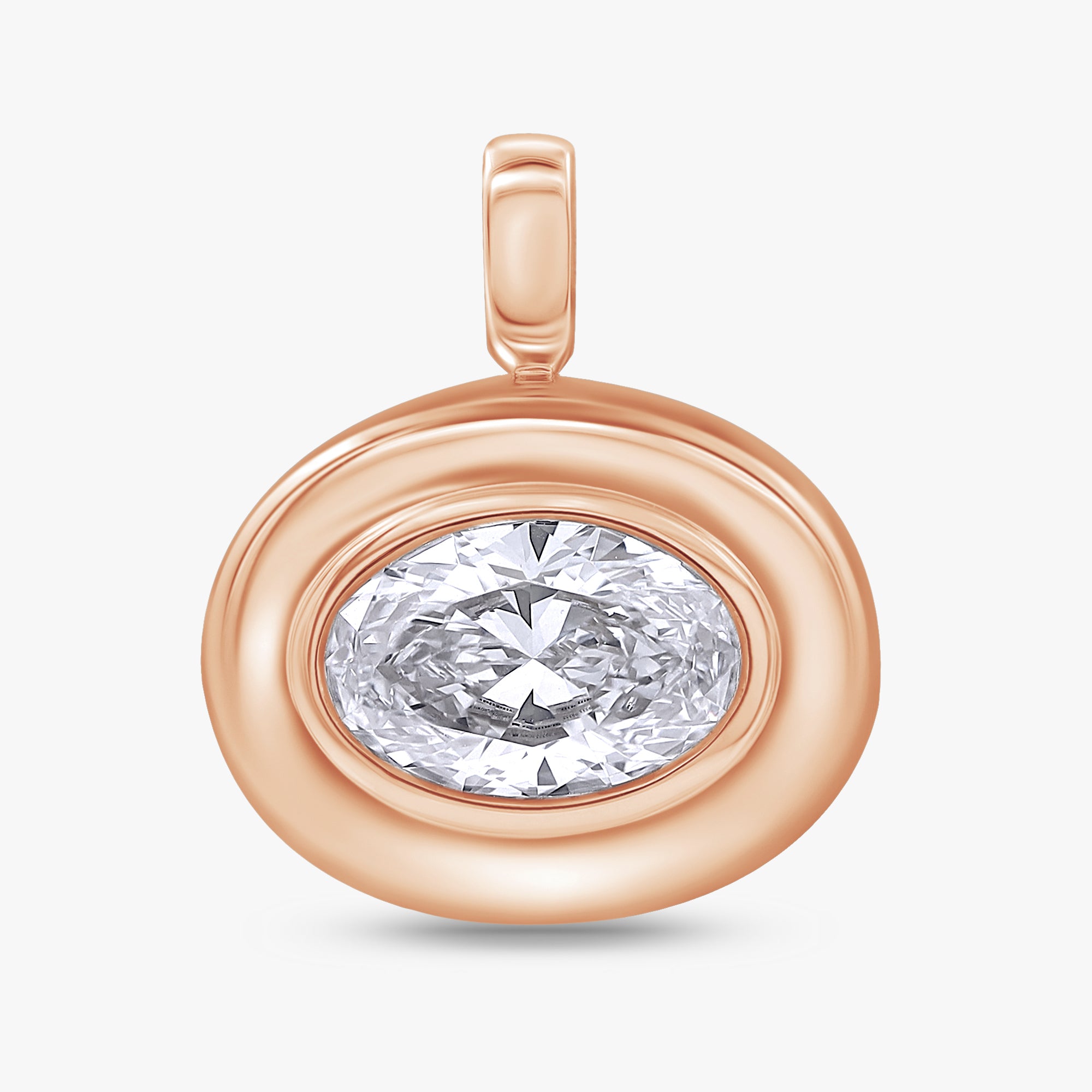 Oval Shape 2.00 Carat Lab Grown Diamond Solitaire Pendant