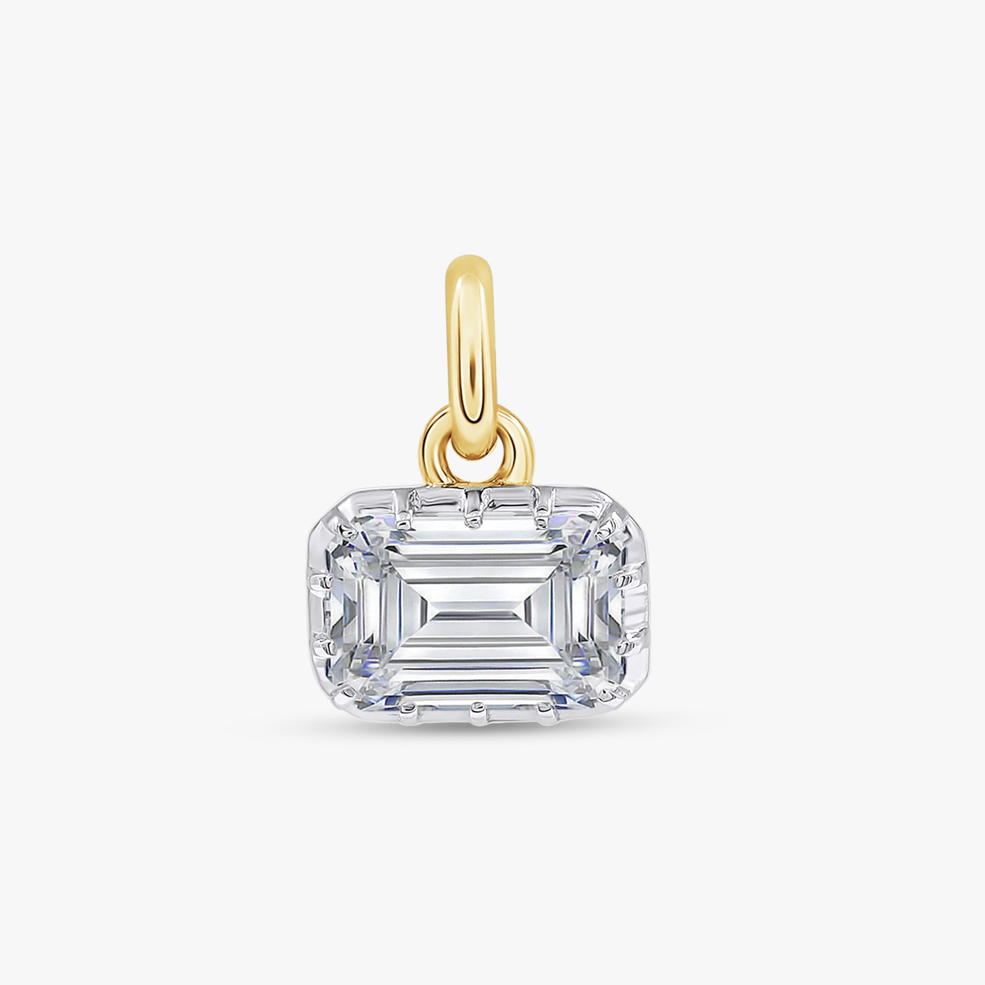 2.00 Carat Emerald Shape Lab Grown Diamond Solitaire Pendant