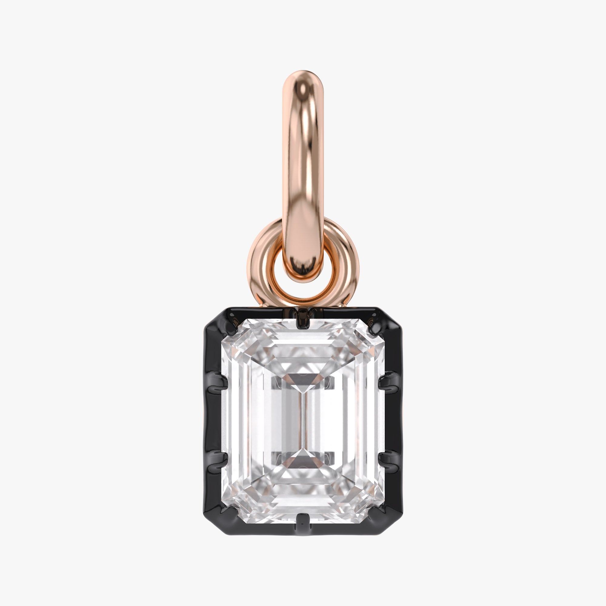 0.80 Carat Emerald Cut Lab Grown Diamond Solitaire Pendant Necklace