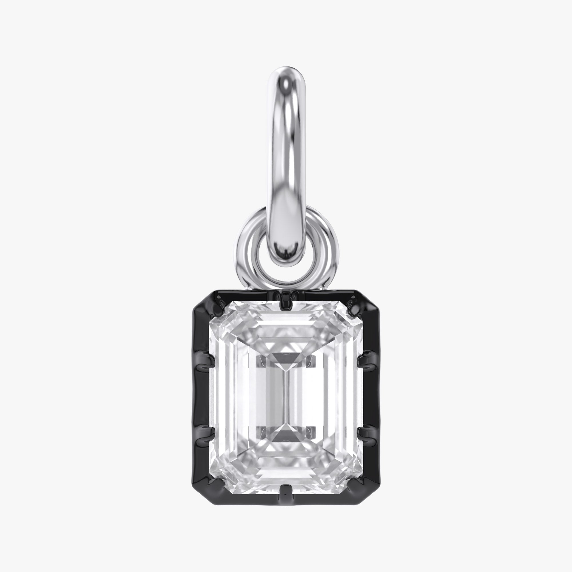 0.80 Carat Emerald Cut Lab Grown Diamond Solitaire Pendant Necklace