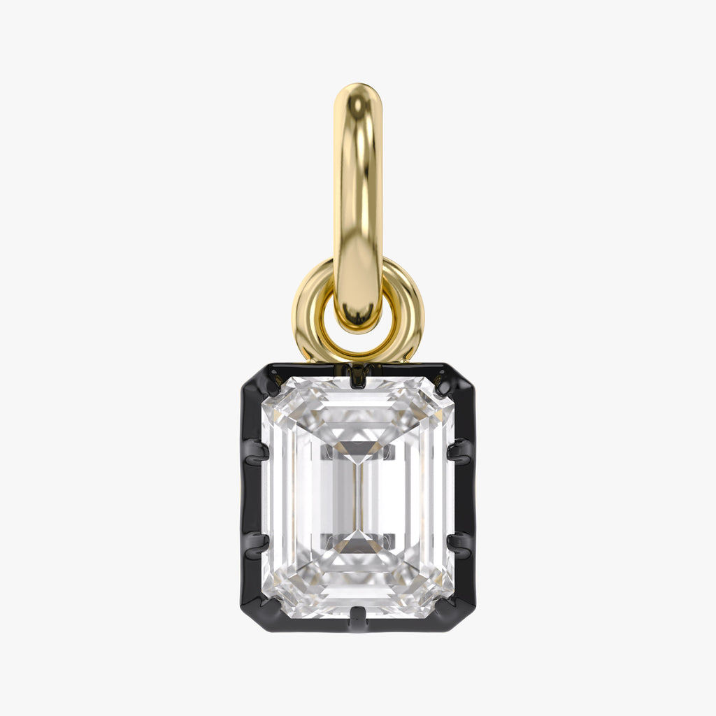 0.80 Carat Emerald Cut Lab Grown Diamond Solitaire Pendant Necklace