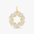 1.00 Carat Pear Shape Lab Grown Diamond Circle Pendant