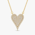 0.50 Carat Round Cut Lab Grown Diamond Heart Pendant Necklace