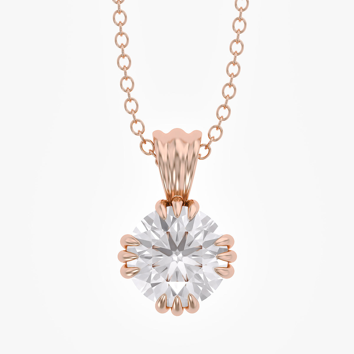 2.04 CTW Round Diamond Heritage Pendant Necklace