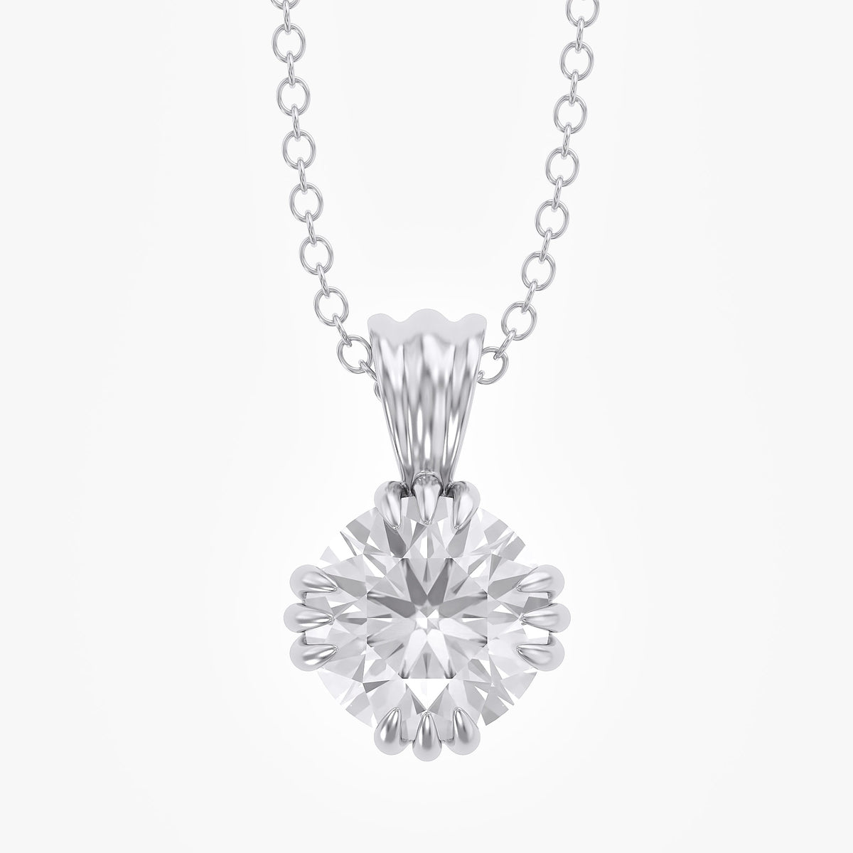 2.04 CTW Round Diamond Heritage Pendant Necklace